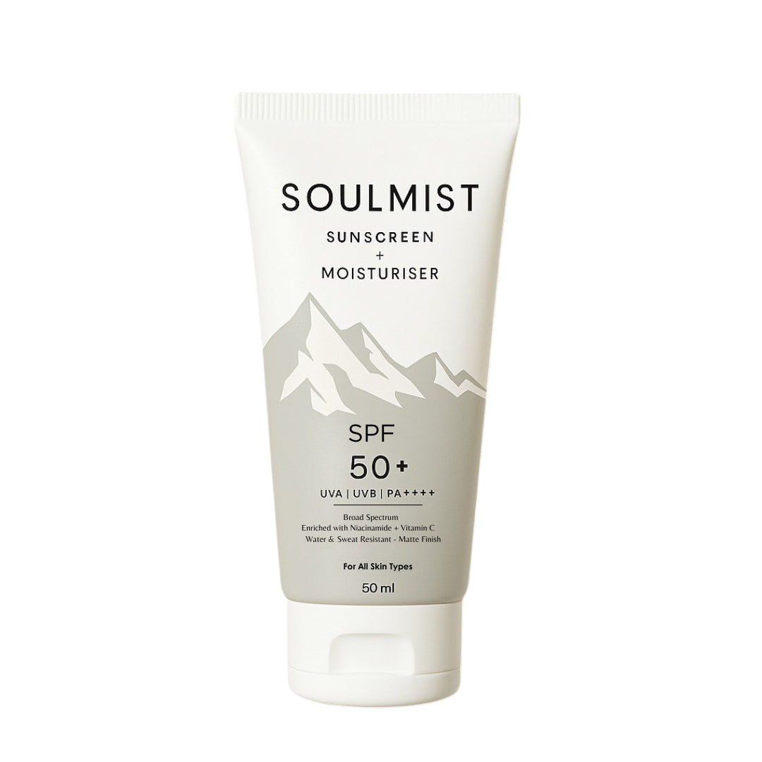 Soulmist Sunscreen + Moisturiser for Men & women | SPF 50+ PA++++